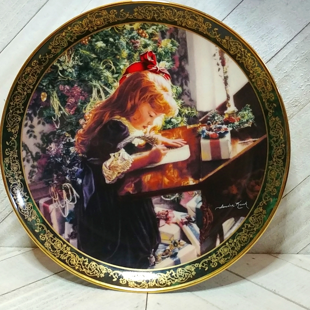 Limited Edition Victorian Christmas Dear Santa Numbered Decorative Plate
